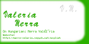 valeria merra business card